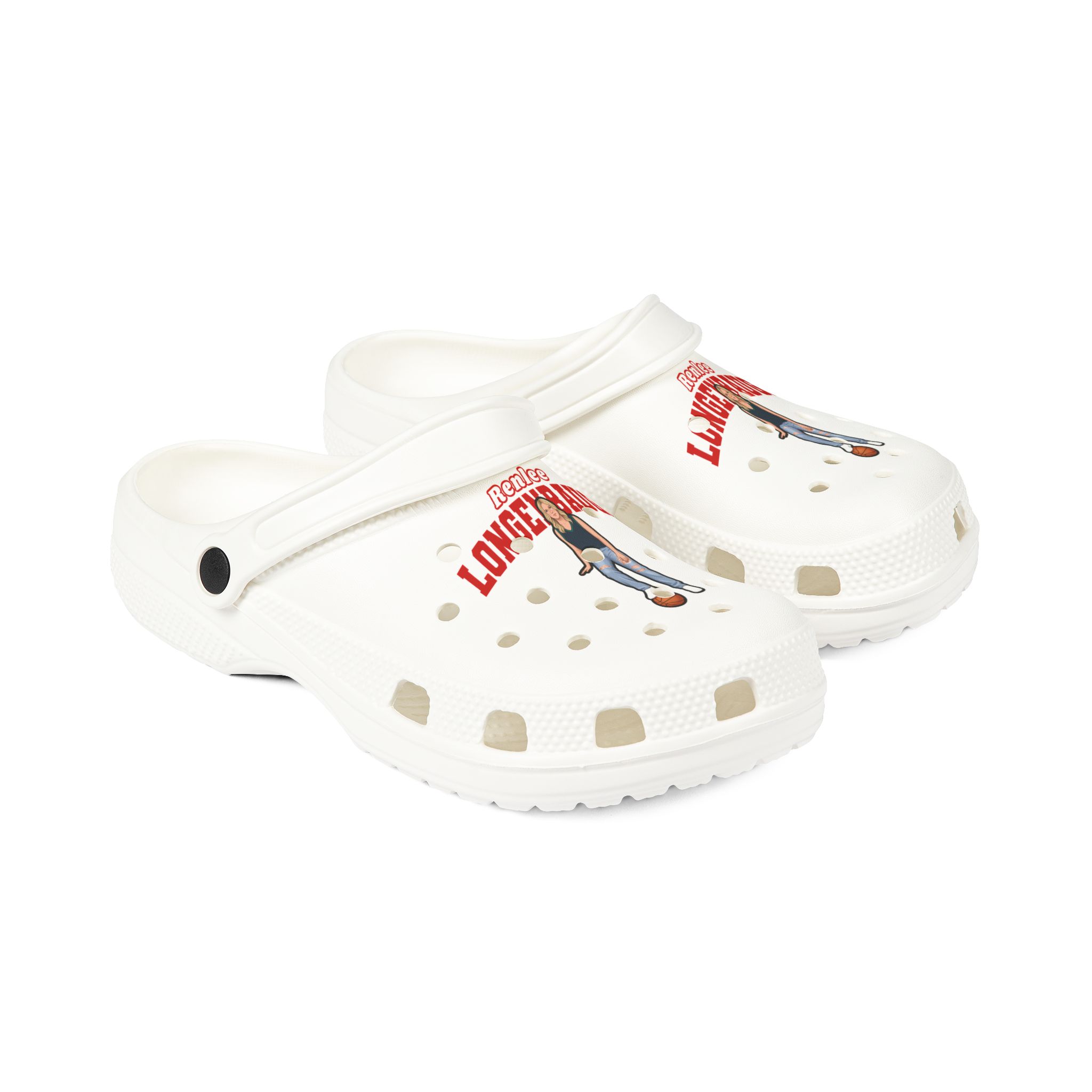 Rubber Clogs — character_name_arch in White