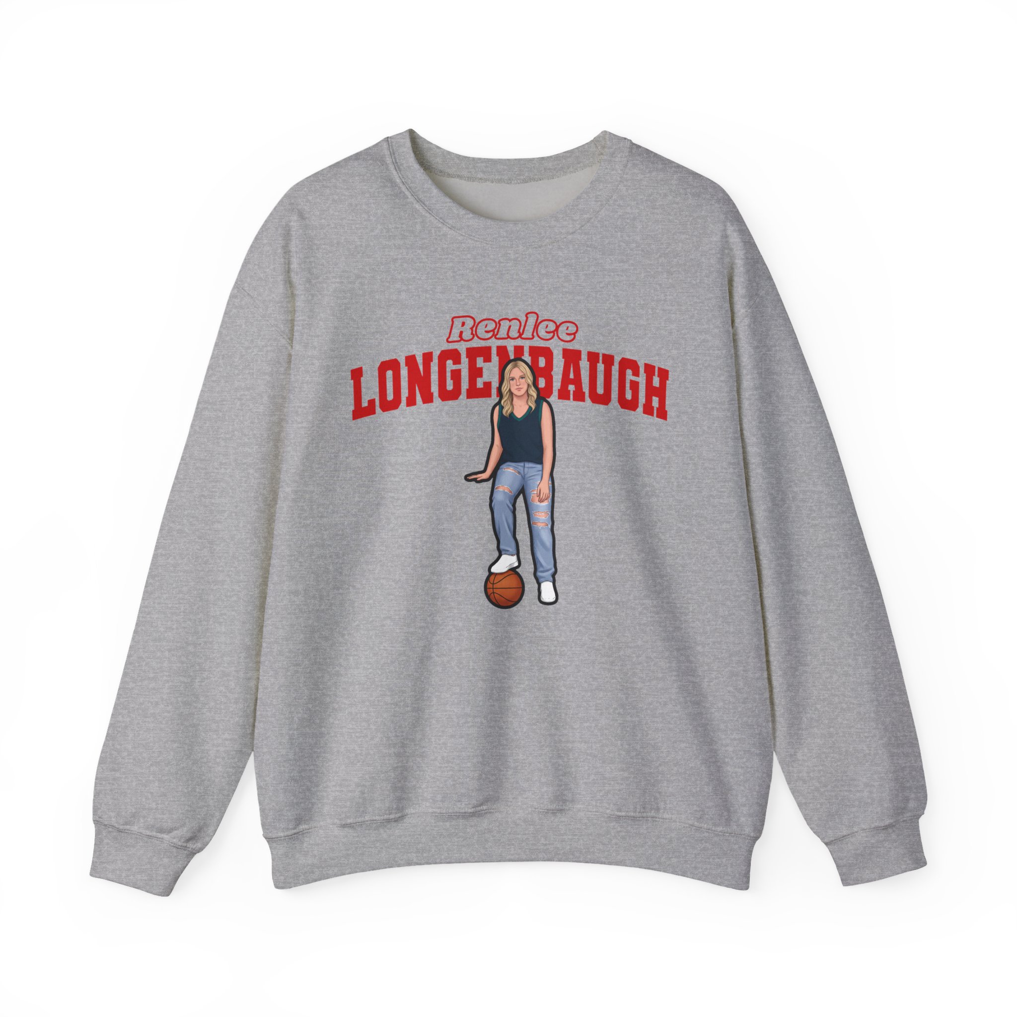 Crewneck Sweatshirt — character_name_arch in Grey