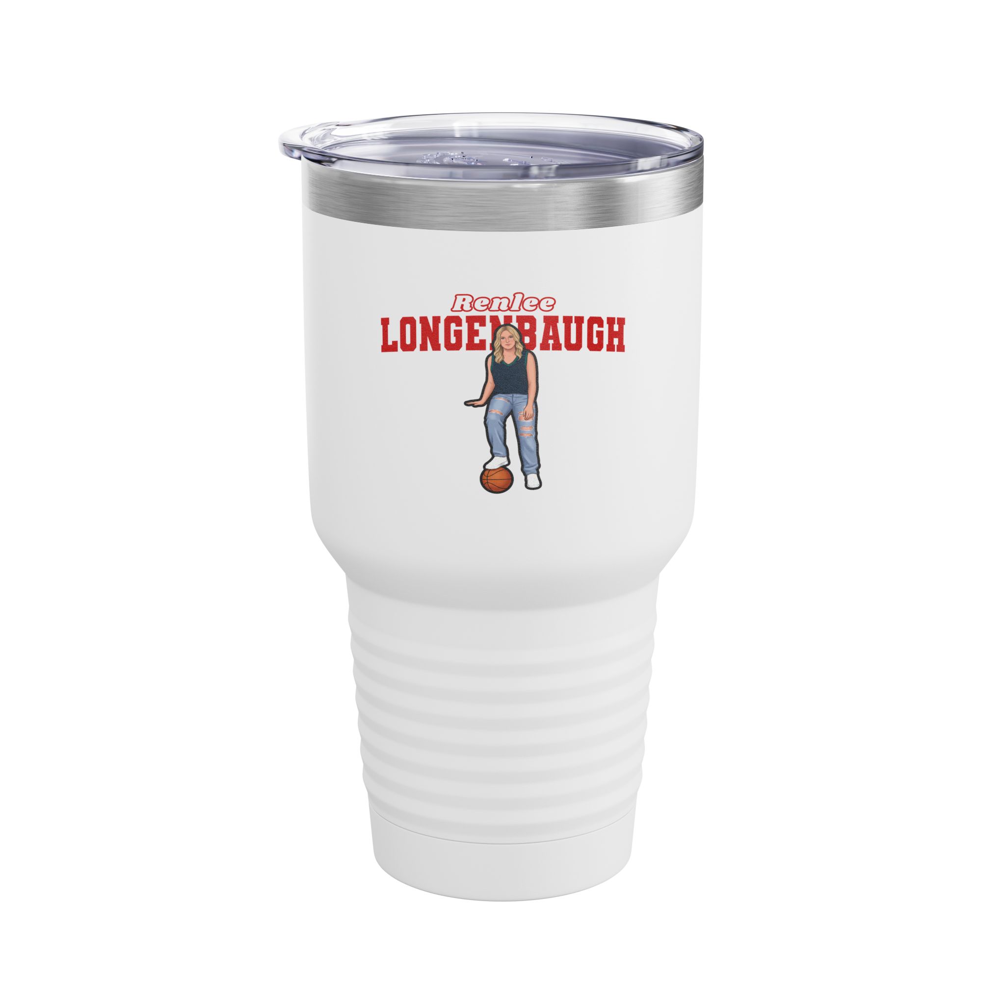 30oz Tumbler — character_name_arch in White