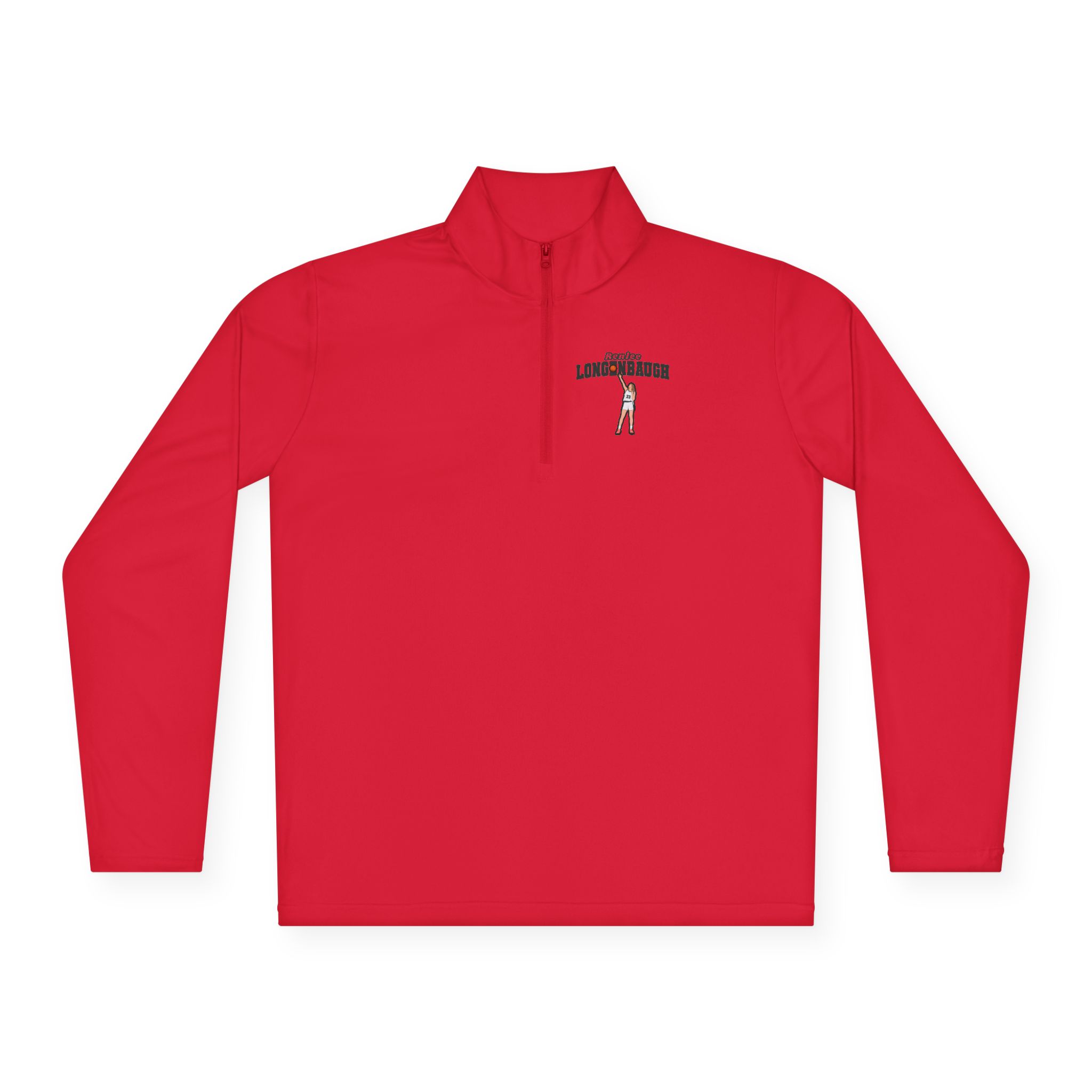 Q-Zip Pullover — character_name_arch in Red