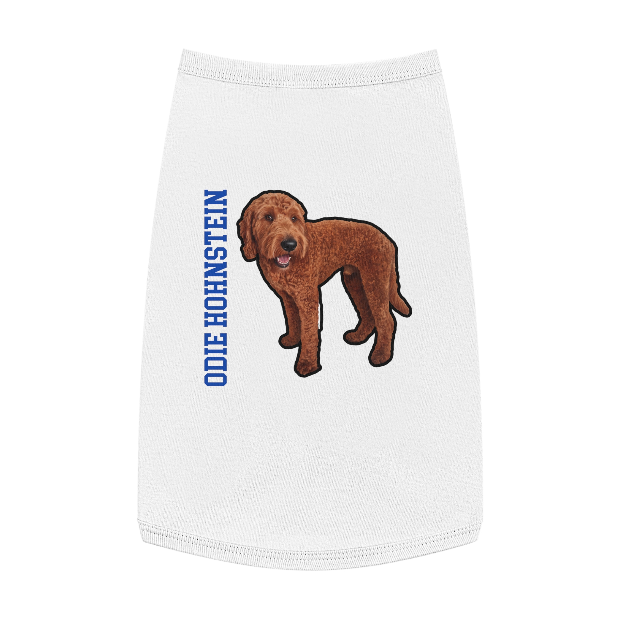 Pet Tank Top — character_name_vertical in White