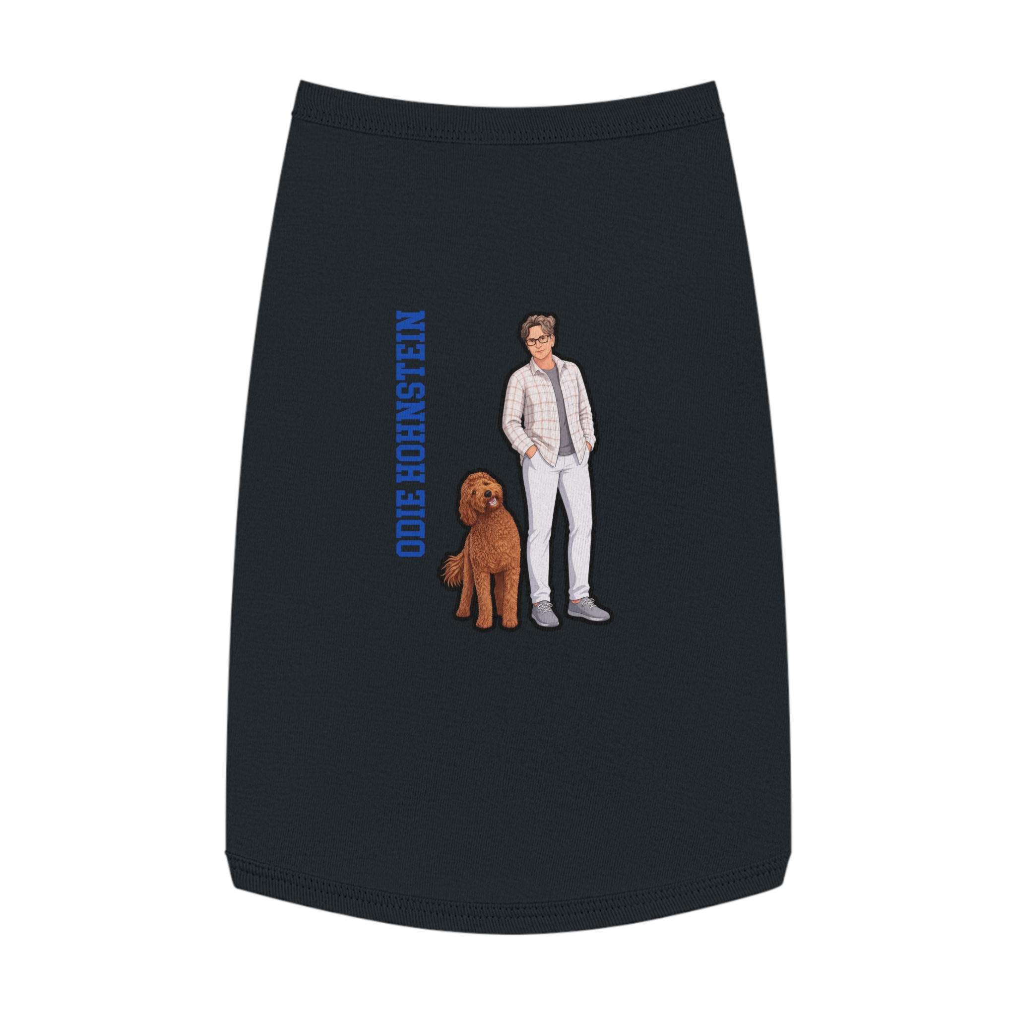 Pet Tank Top — character_name_vertical in Black