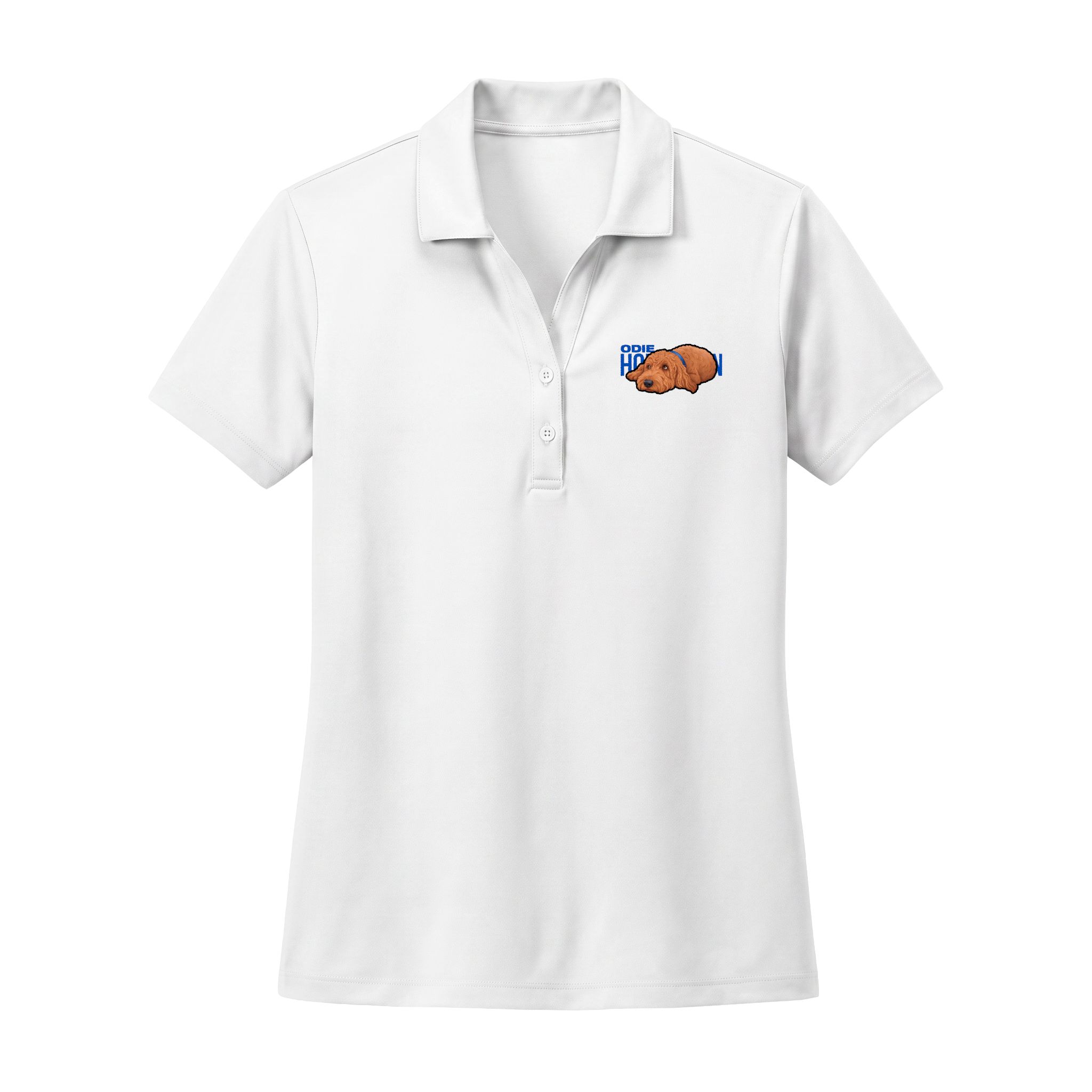 Women's Performance Polo — character_player_name in White