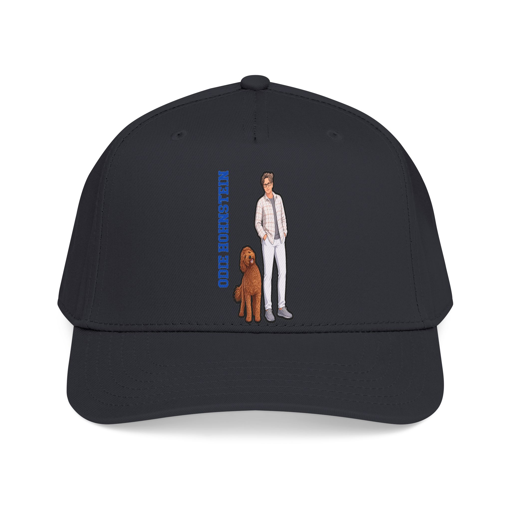 Baseball Cap — character_name_vertical in Black