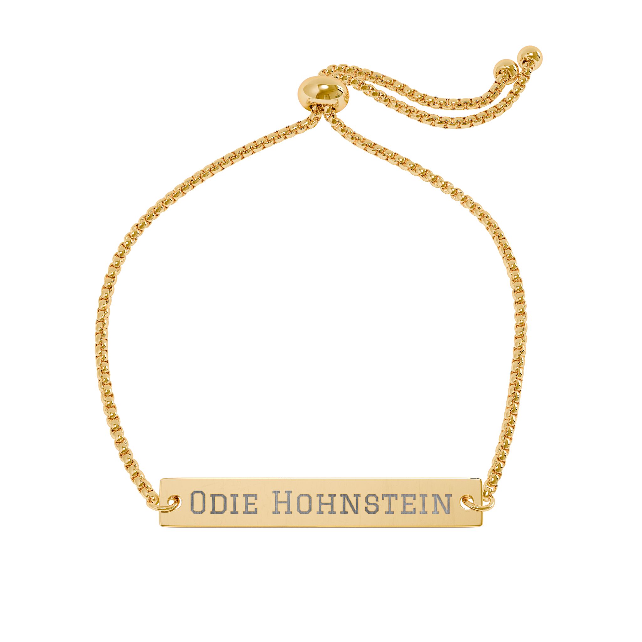 Engraved Bar Bracelet — Classic in Gold