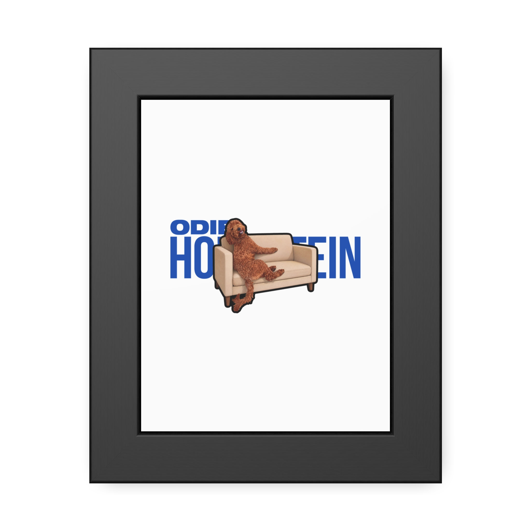 Framed Poster — character_player_name in Black