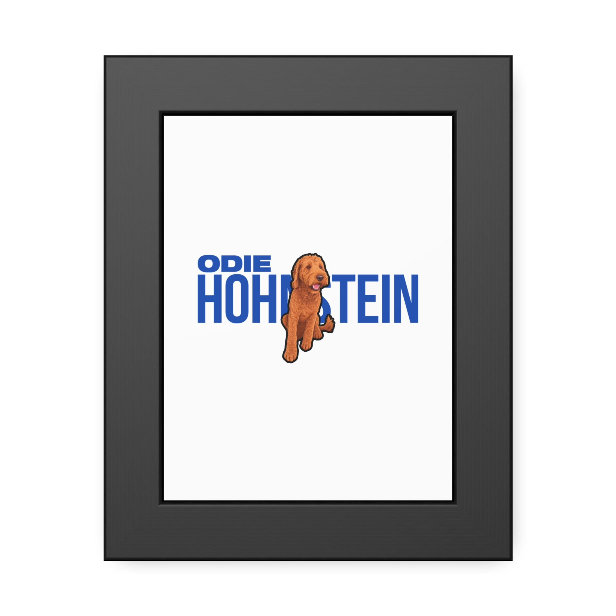 Framed Poster — character_player_name in Black