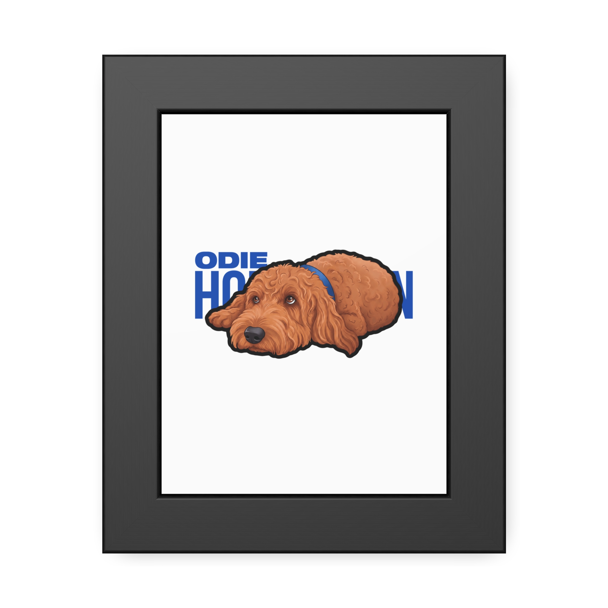 Framed Poster — character_player_name in Black