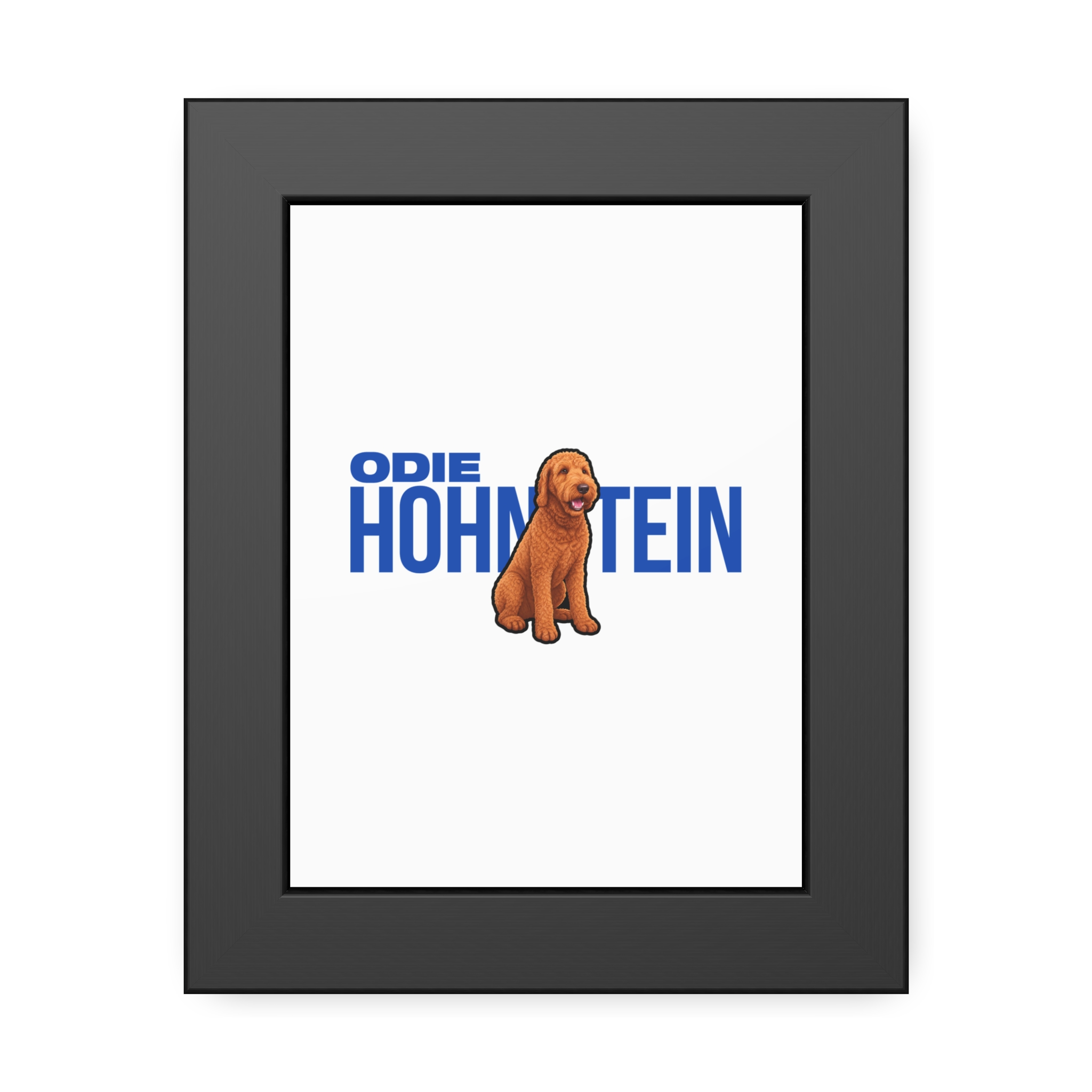 Framed Poster — character_player_name in Black
