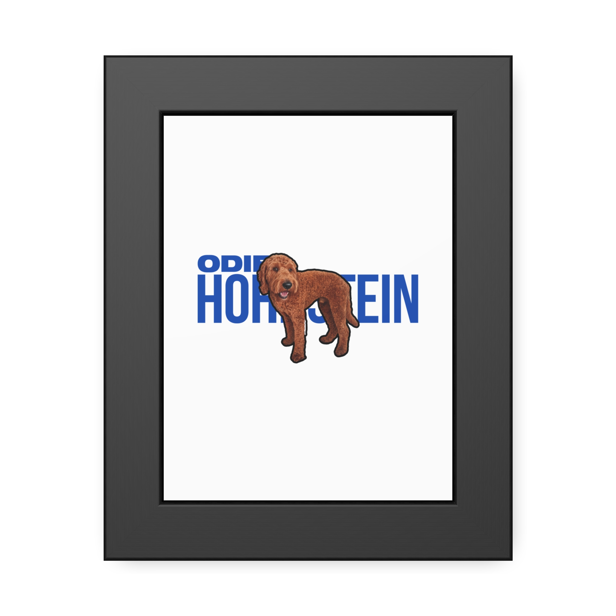 Framed Poster — character_player_name in Black