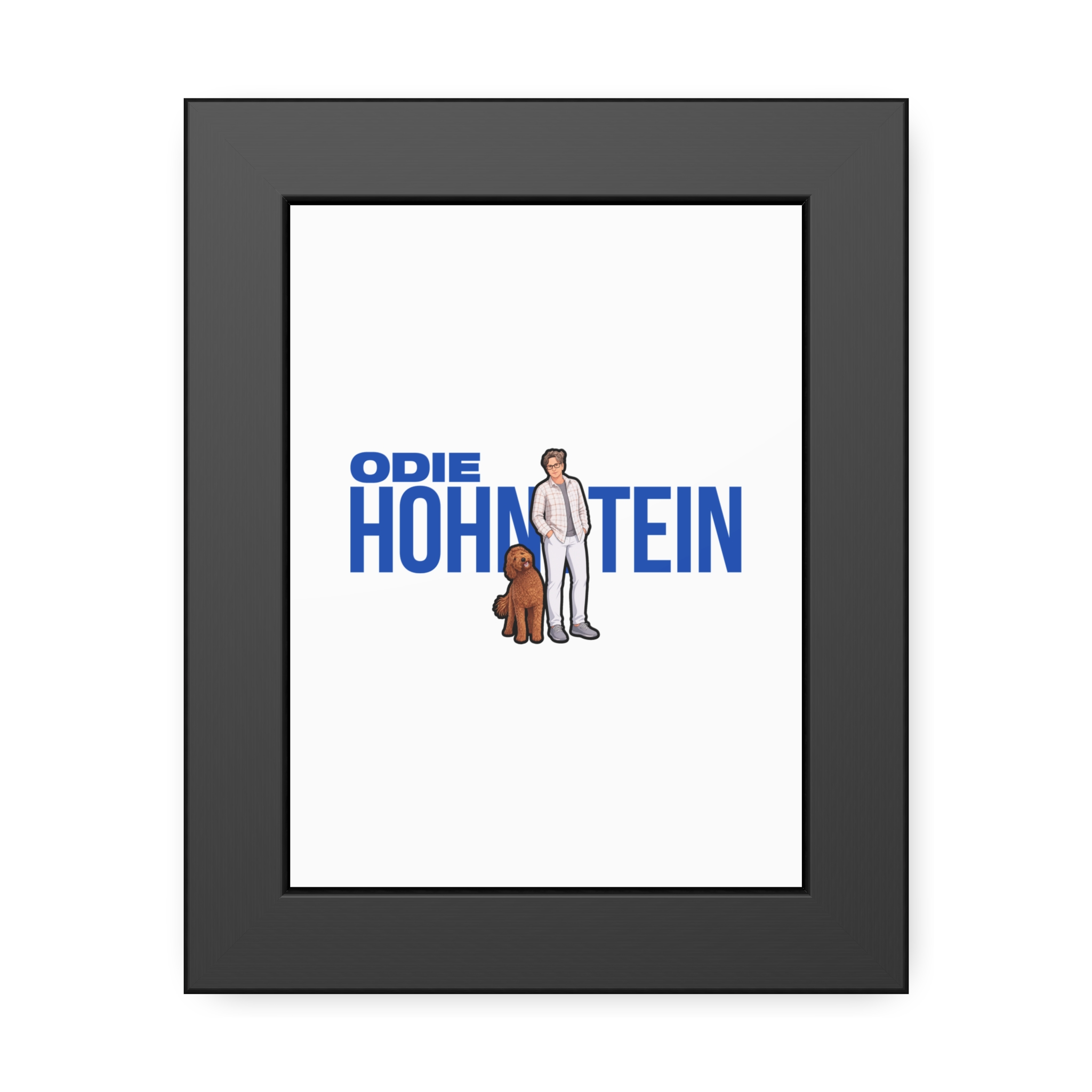 Framed Poster — character_player_name in Black