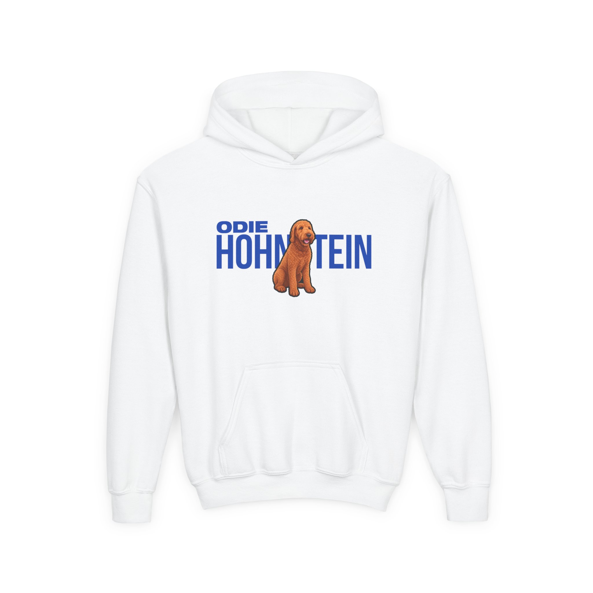 Youth Hoodie — character_player_name in White