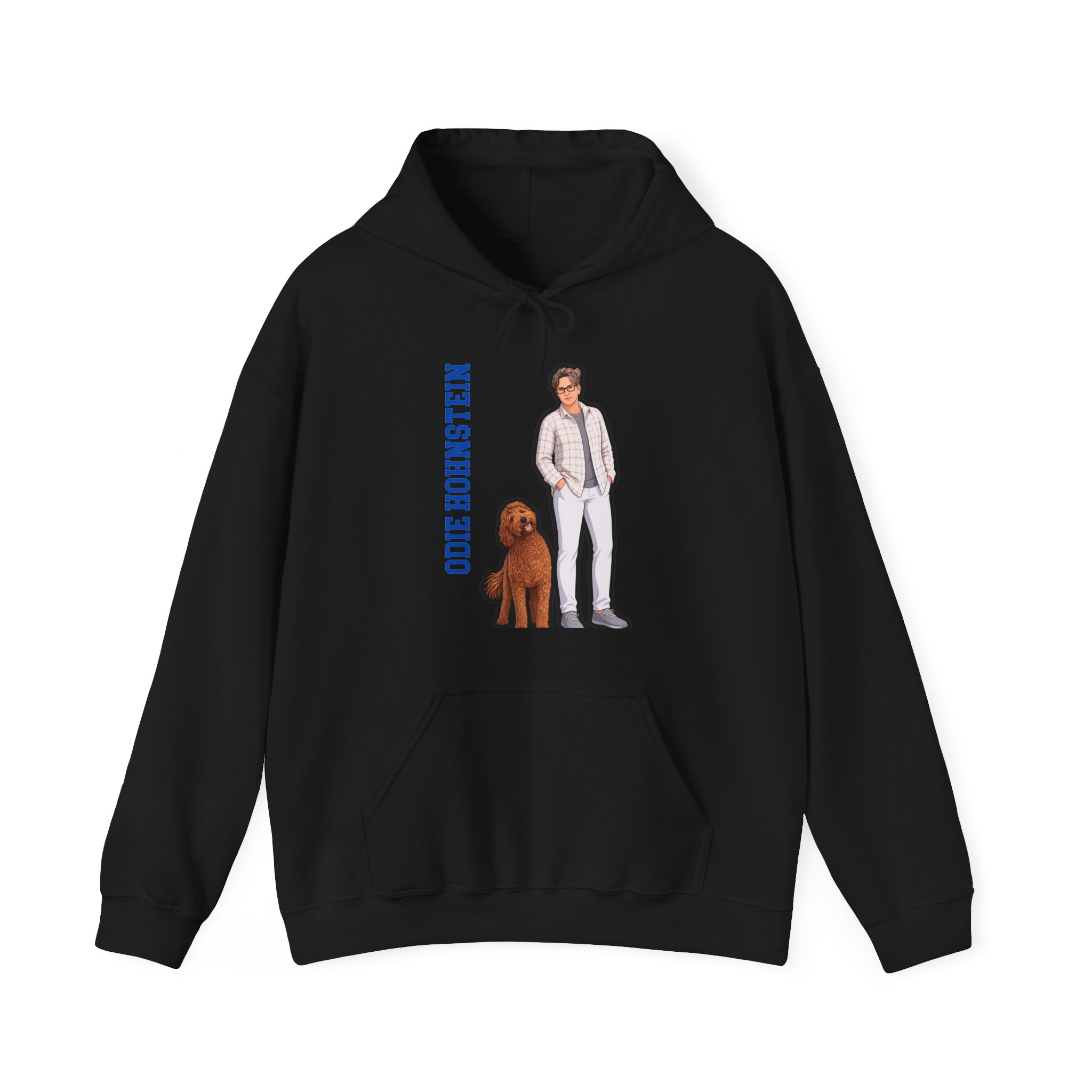 Hoodie — character_name_vertical in Black