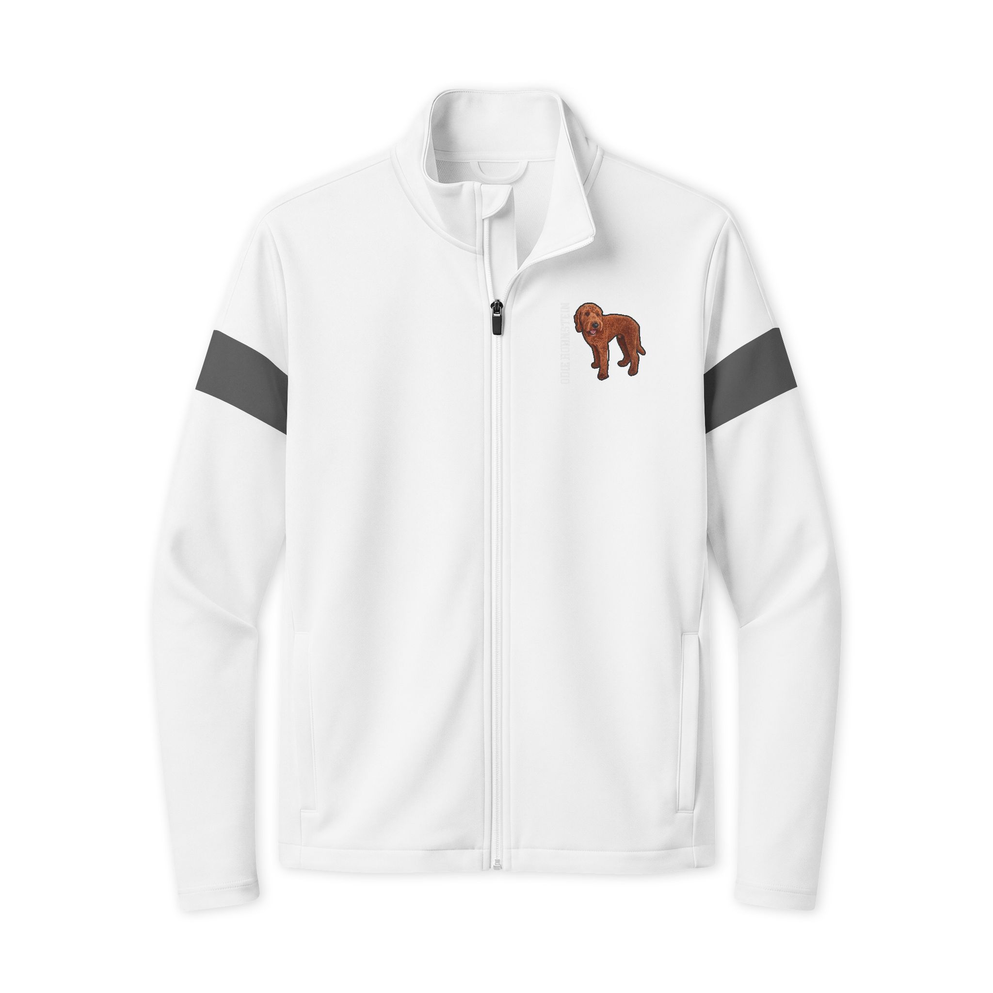 Travel Full-Zip Jacket — character_name_vertical in White/ Iron Grey