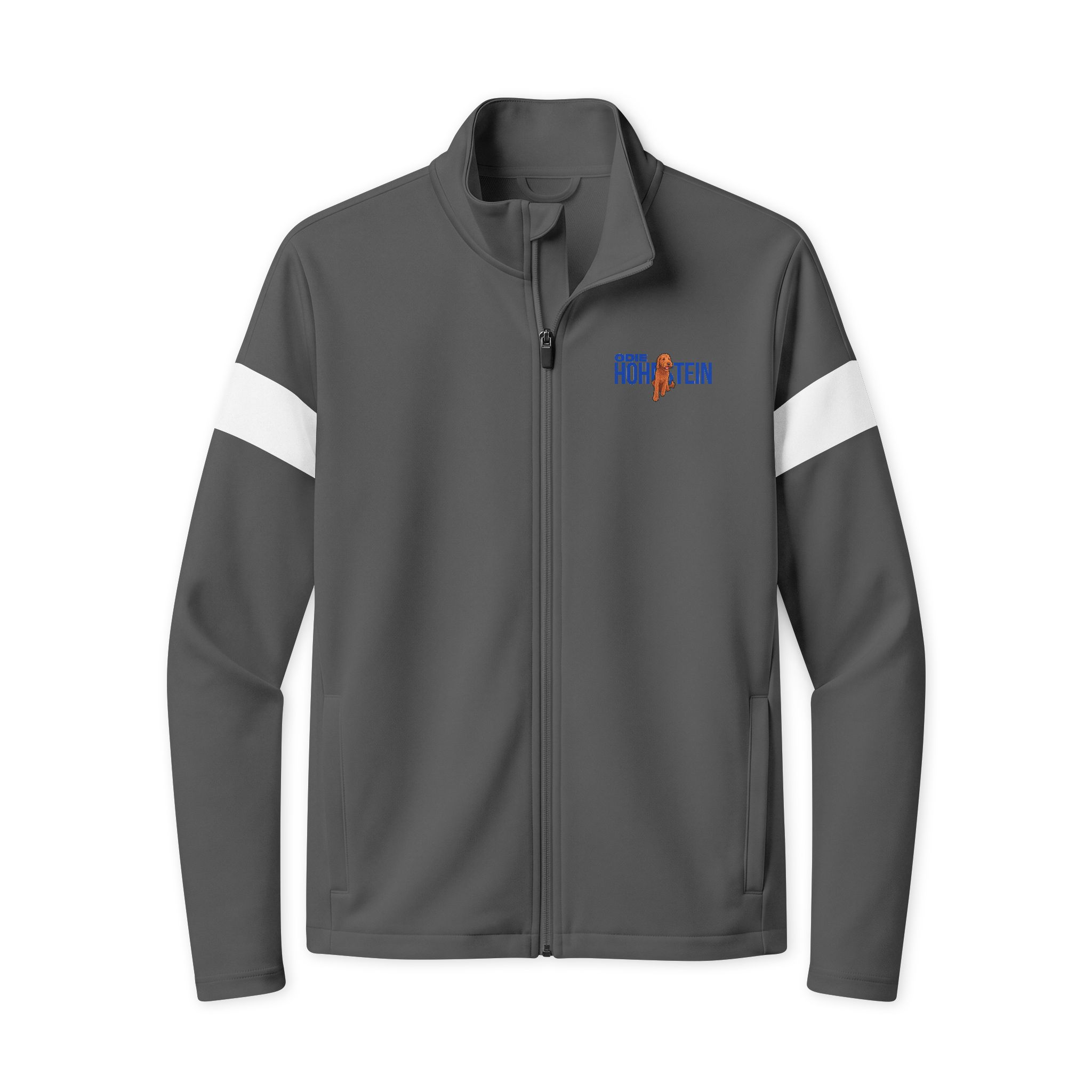 Travel Full-Zip Jacket — character_player_name in Iron Grey/ White