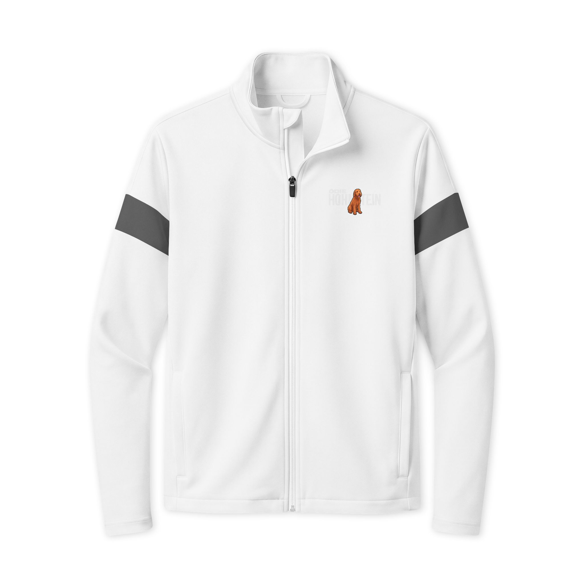 Travel Full-Zip Jacket — character_player_name in White/ Iron Grey