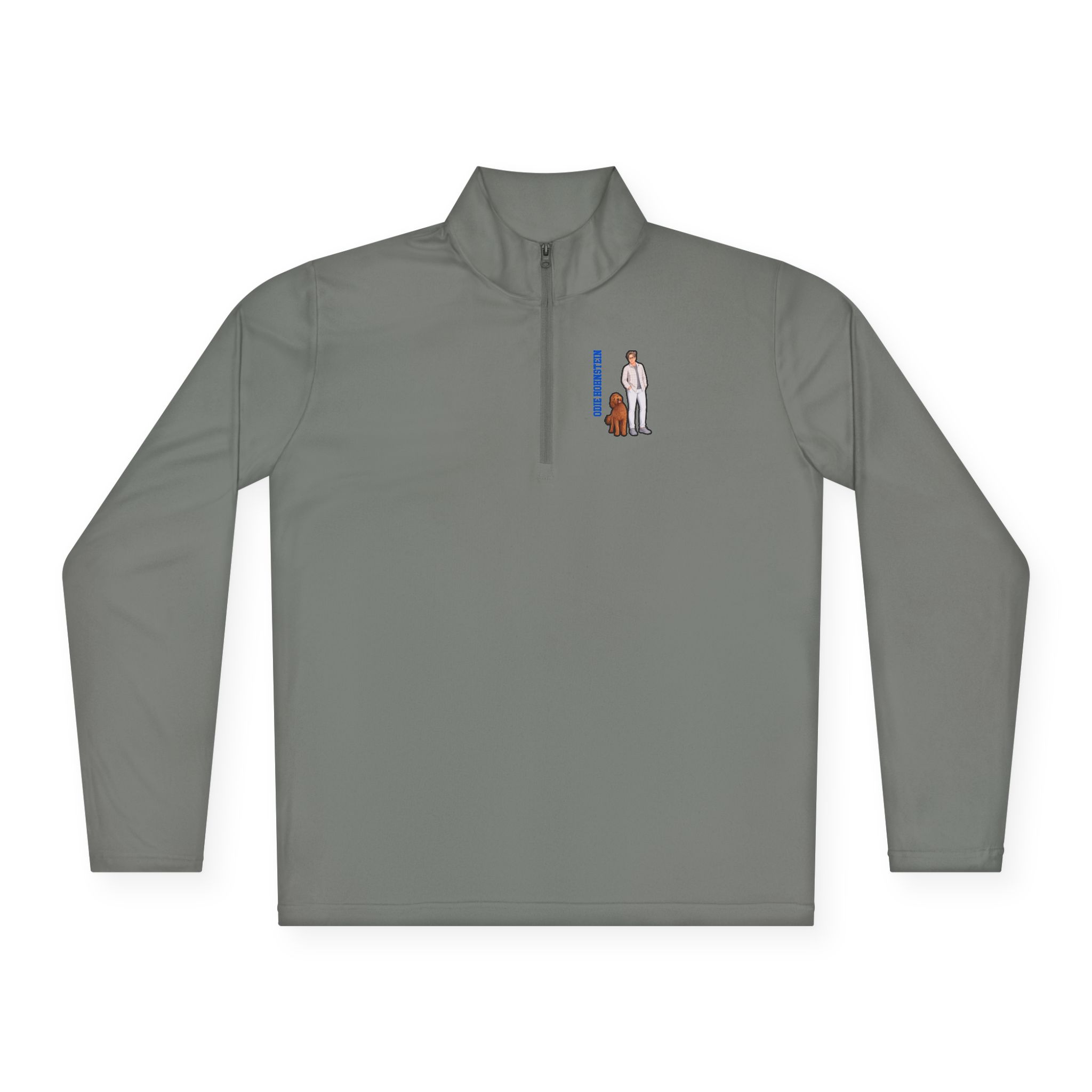 Q-Zip Pullover — character_name_vertical in Grey