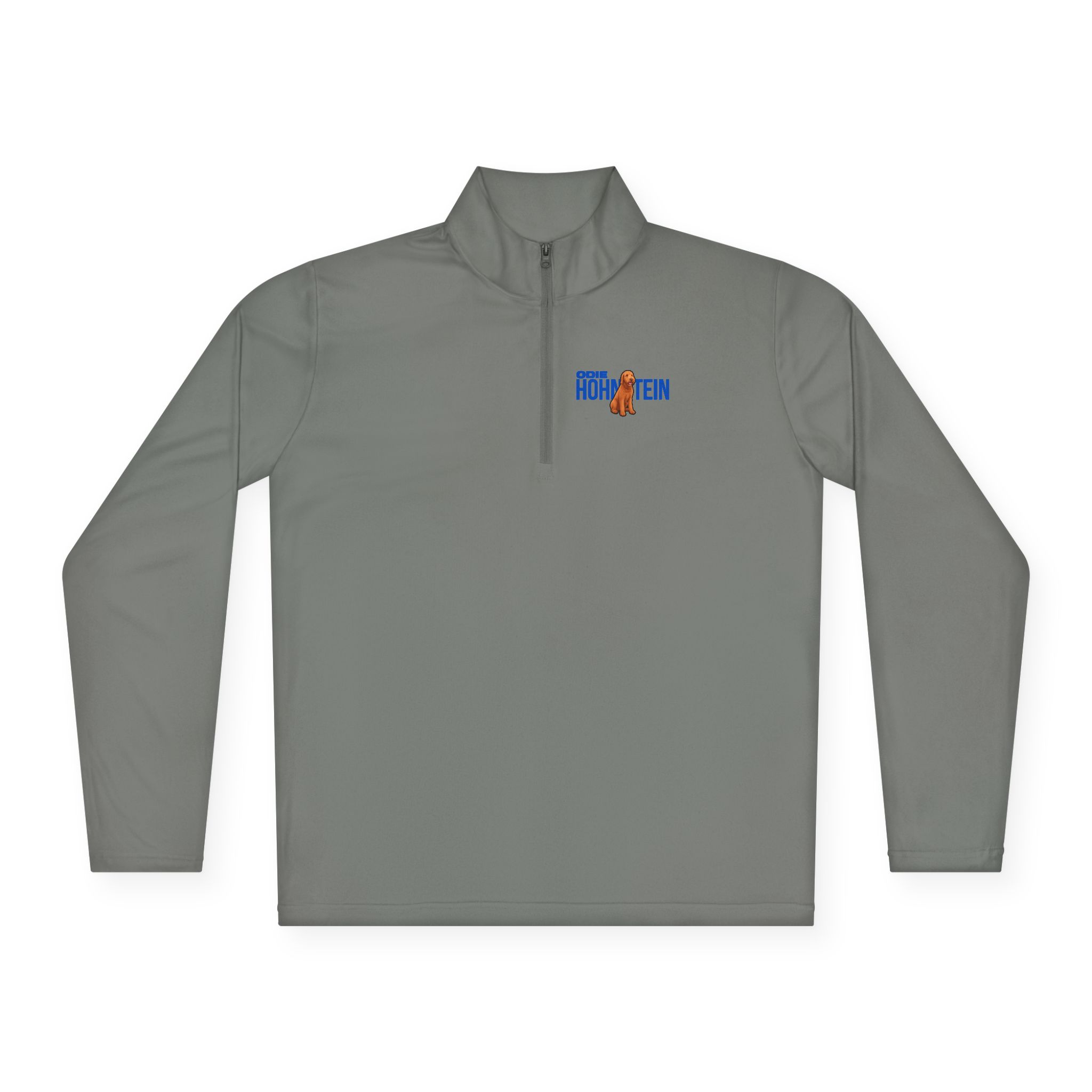 Q-Zip Pullover — character_player_name in Grey