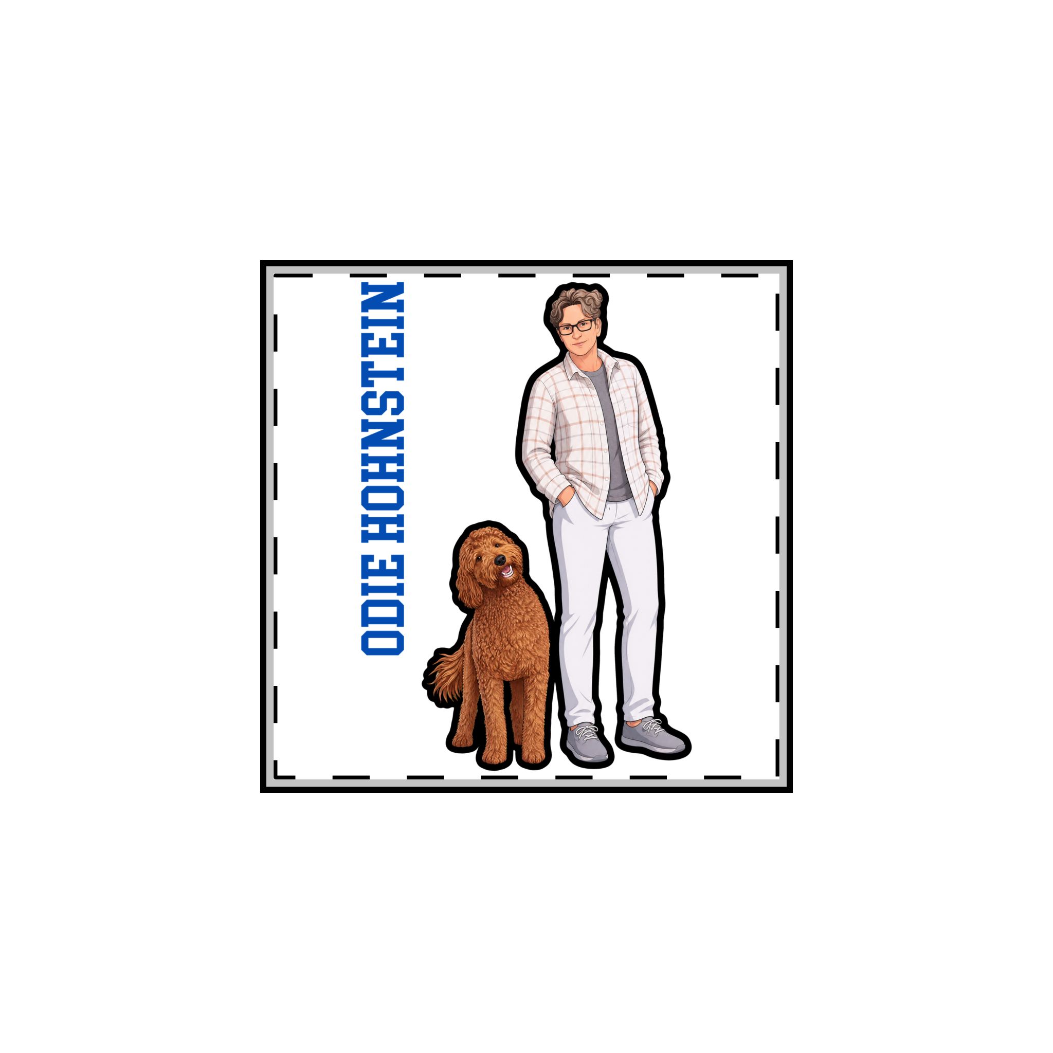 Custom Shape Metal Pin — character_name_vertical in Classic