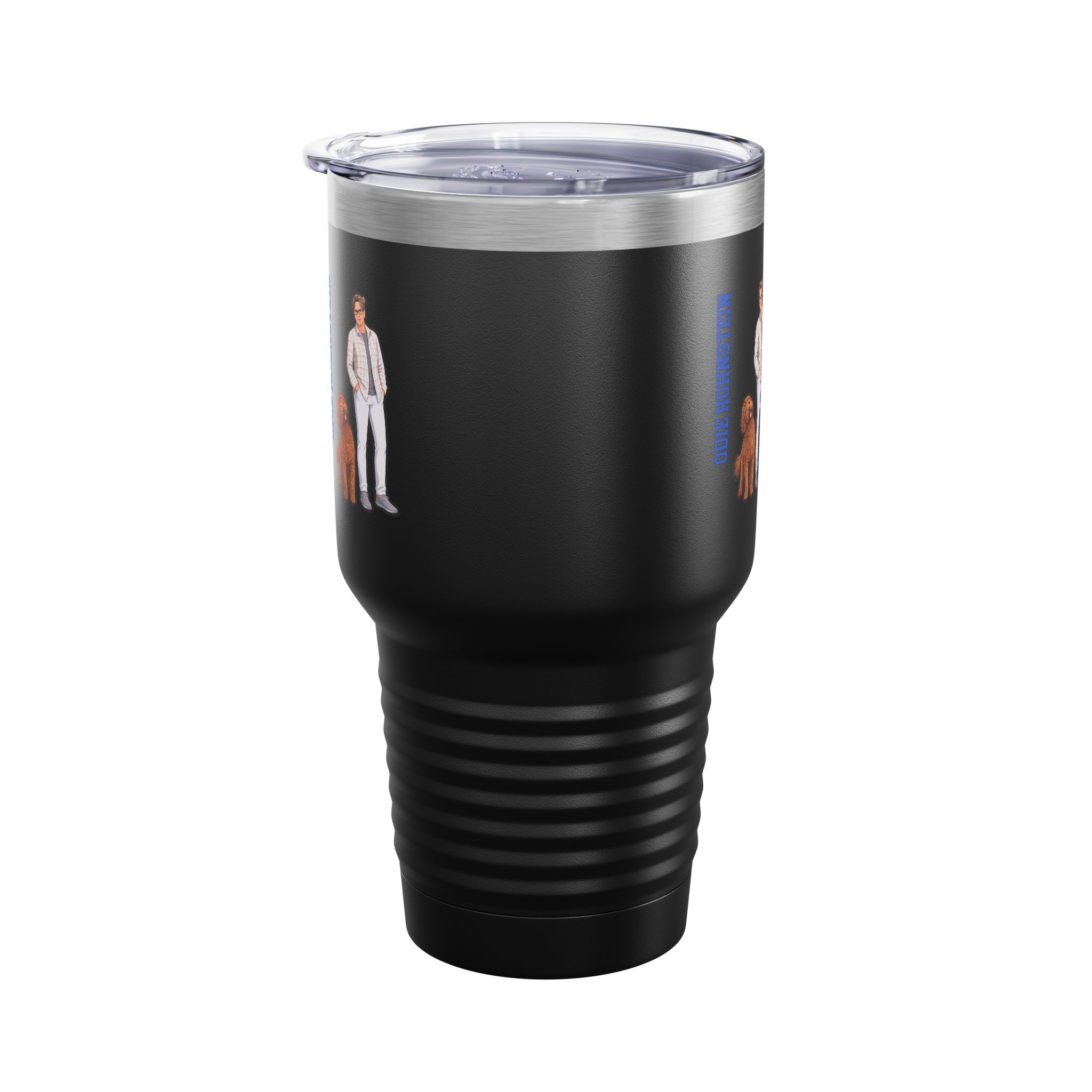 30oz Tumbler — character_name_vertical in Black