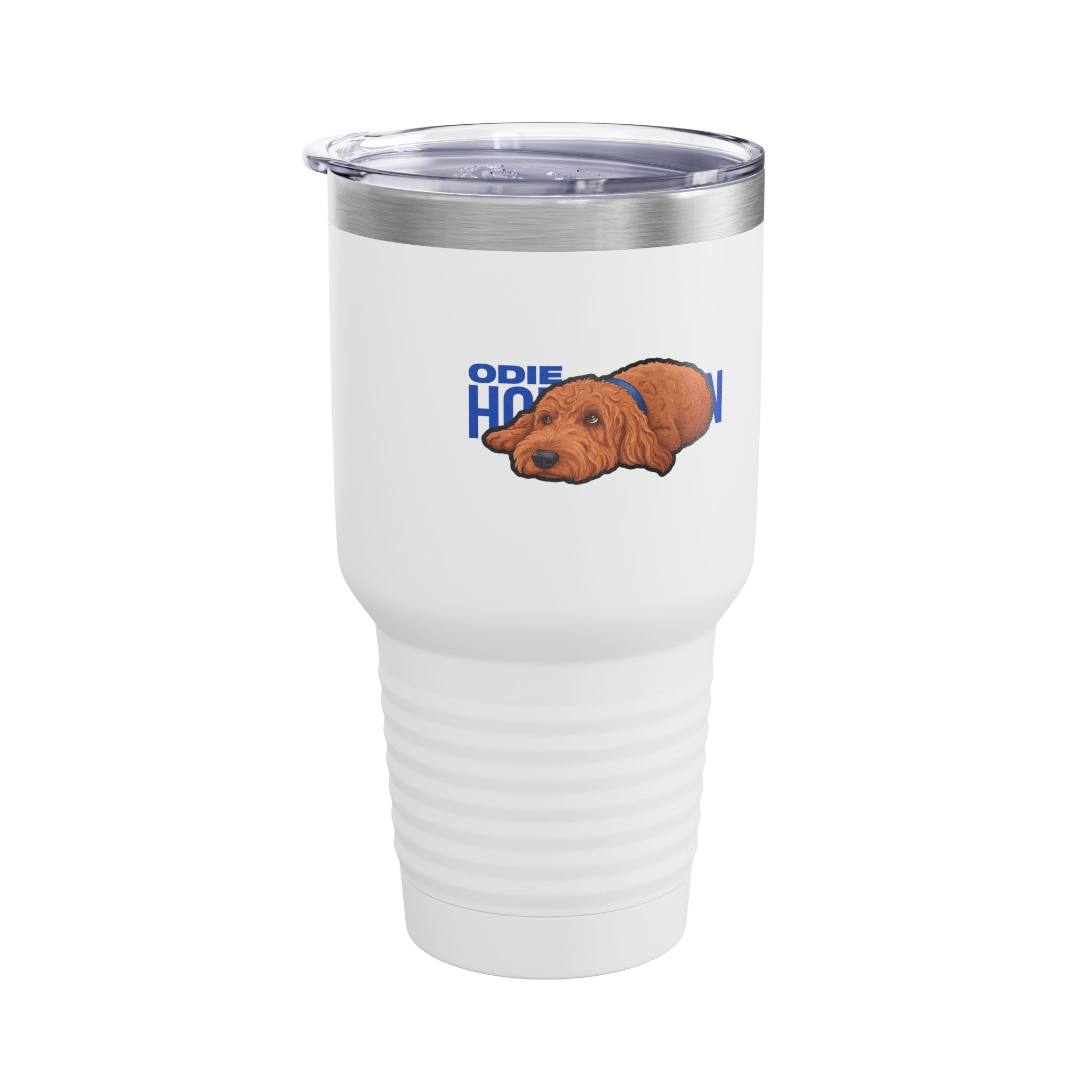 30oz Tumbler — character_player_name in White