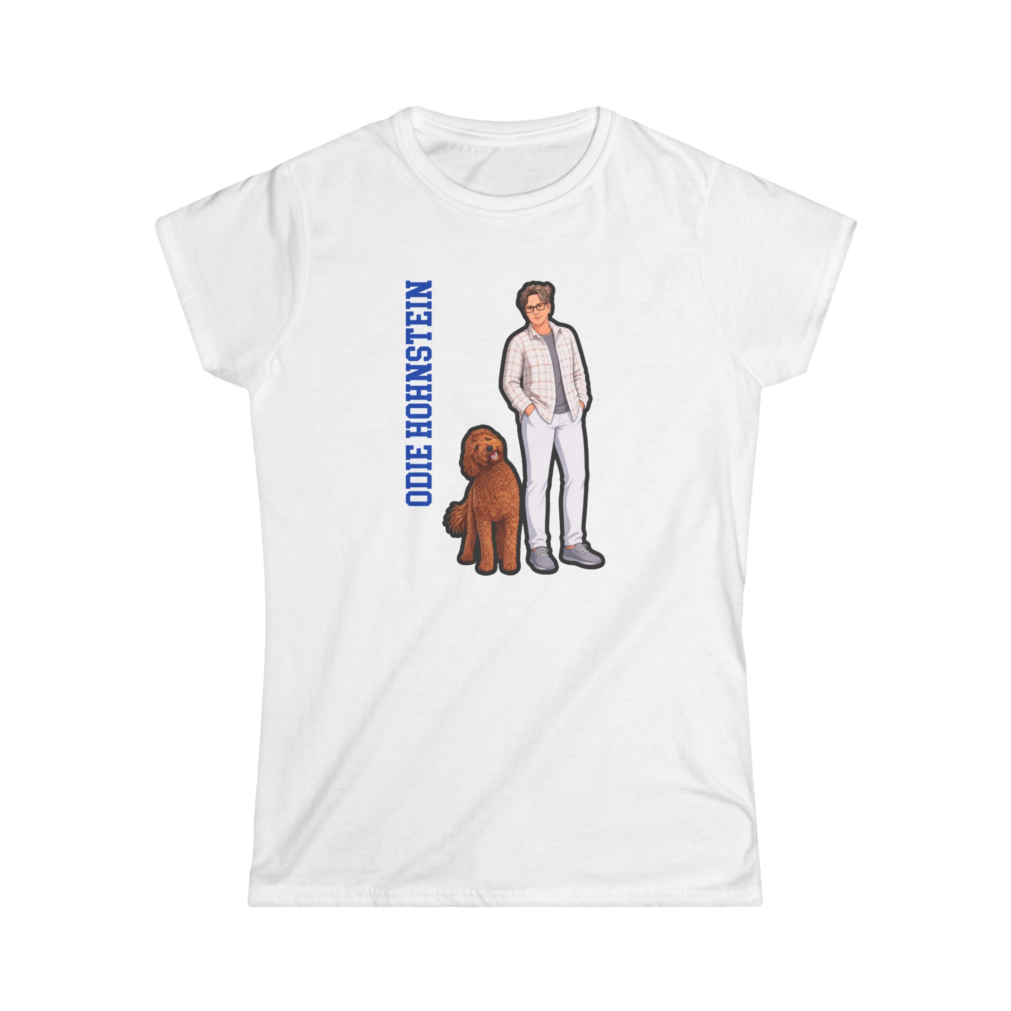 Women's Softstyle Tee — character_name_vertical in White