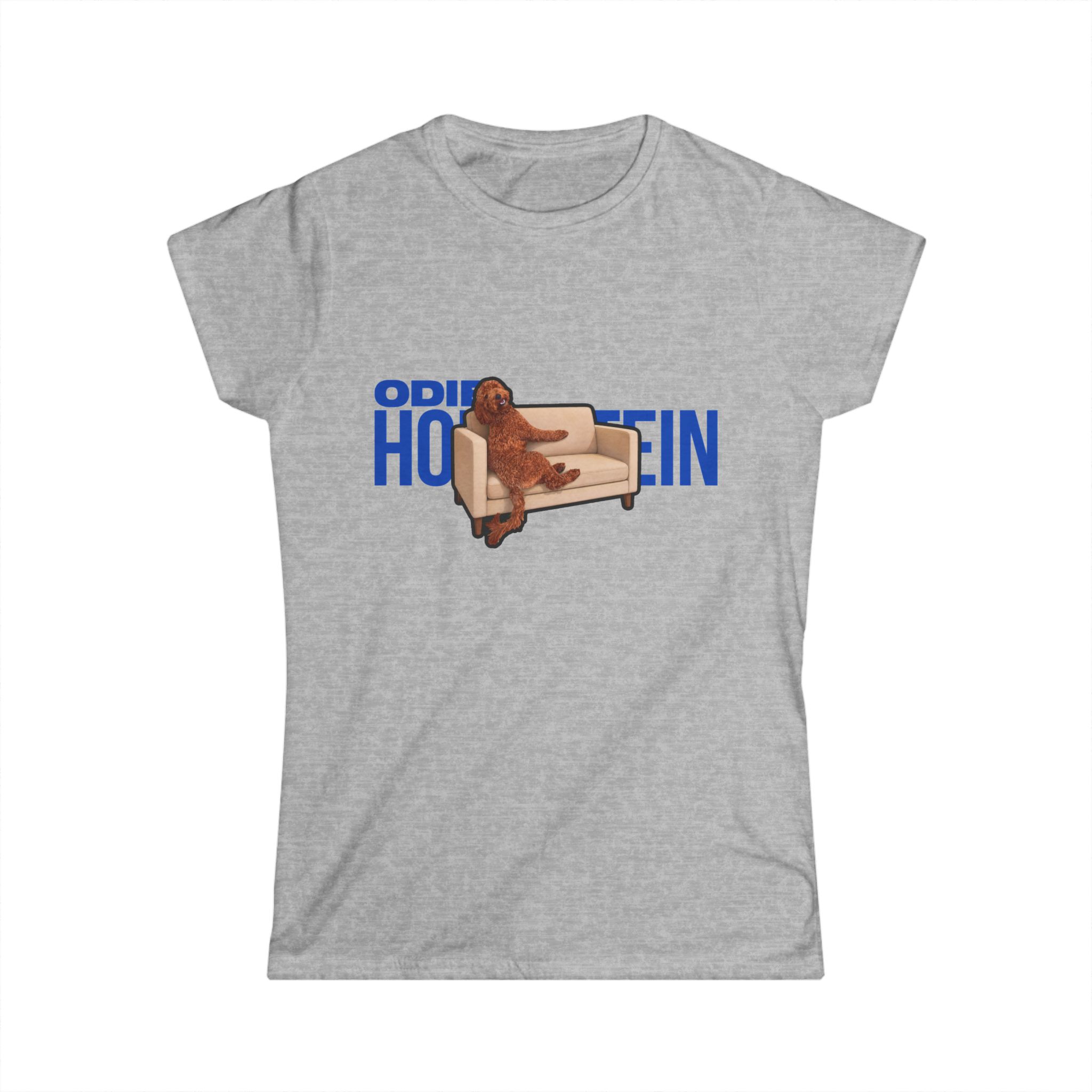 Women's Softstyle Tee — character_player_name in Grey