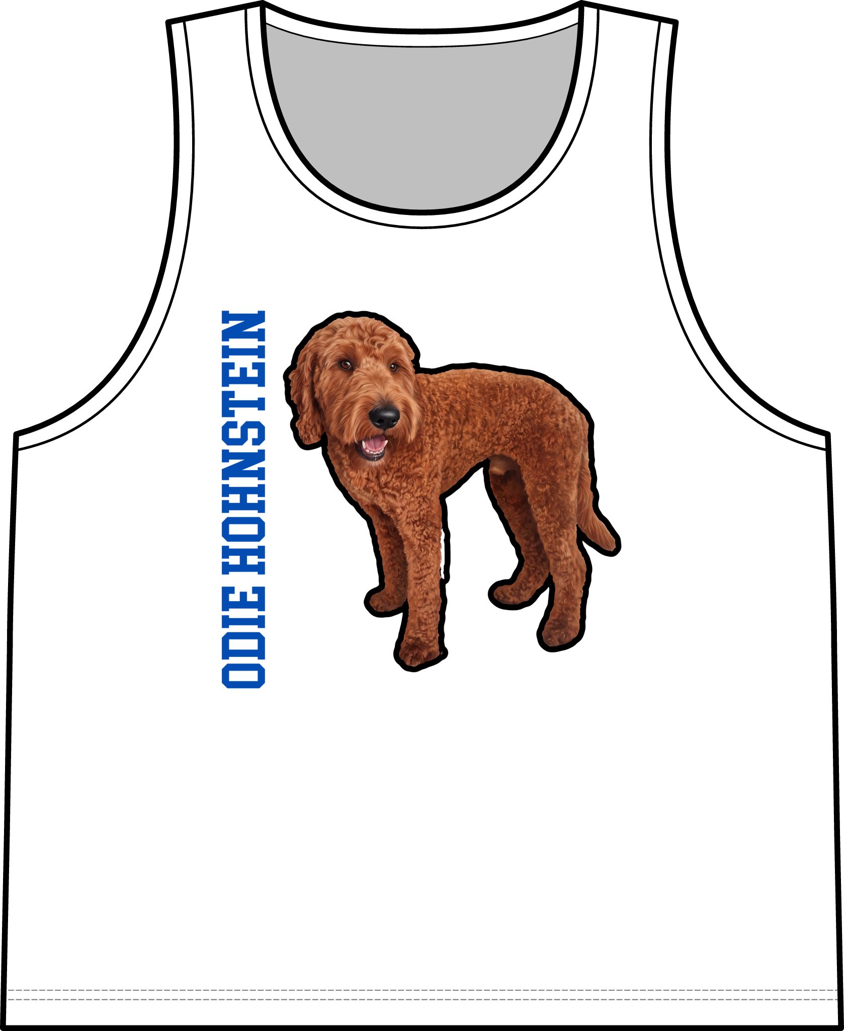 Women's Martina Tank — character_name_vertical in White
