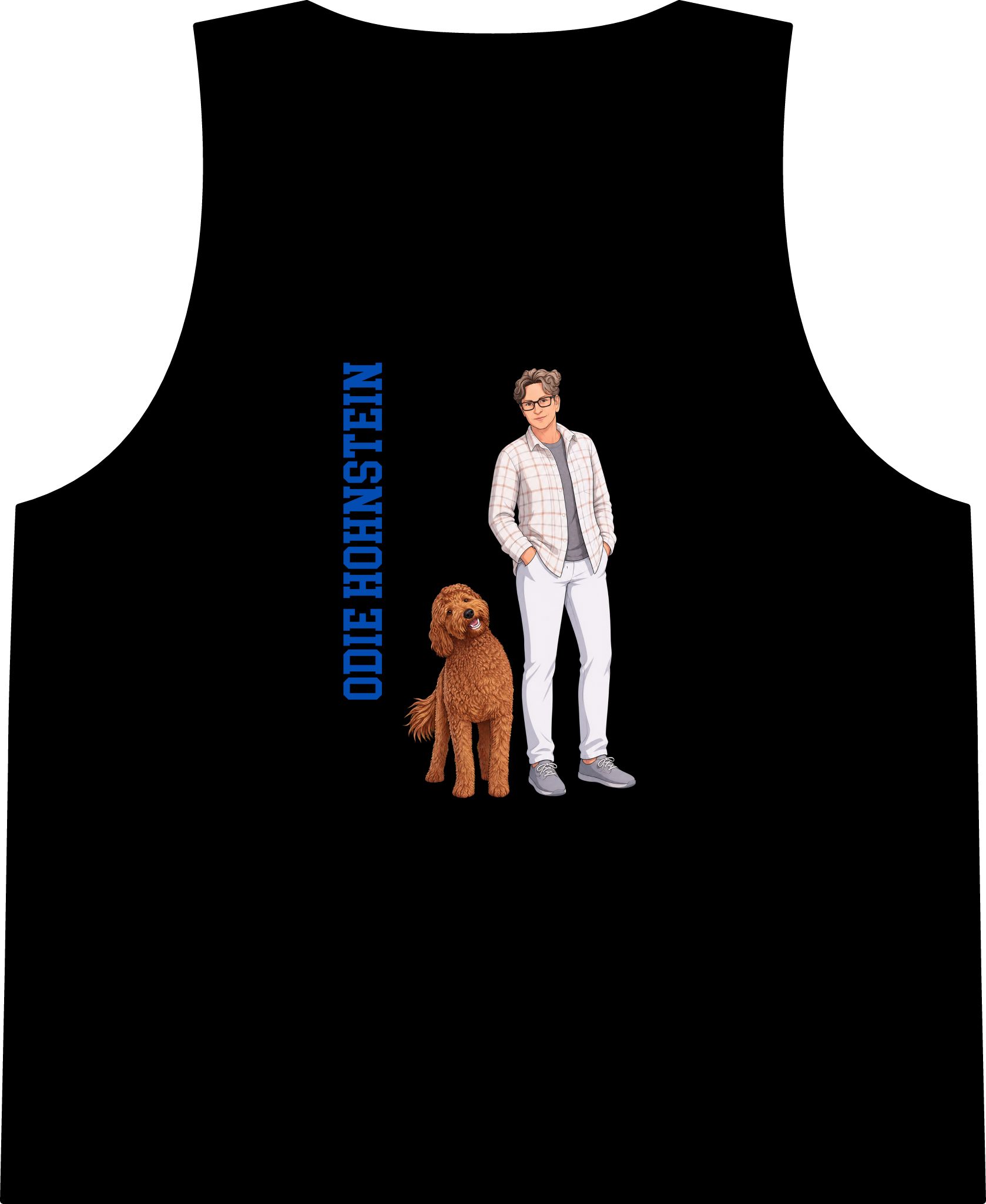 Women's Martina Tank — character_name_vertical in Black