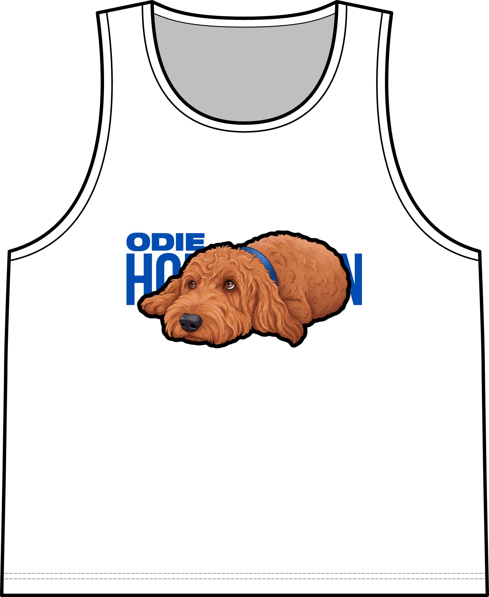 Women's Martina Tank — character_player_name in White