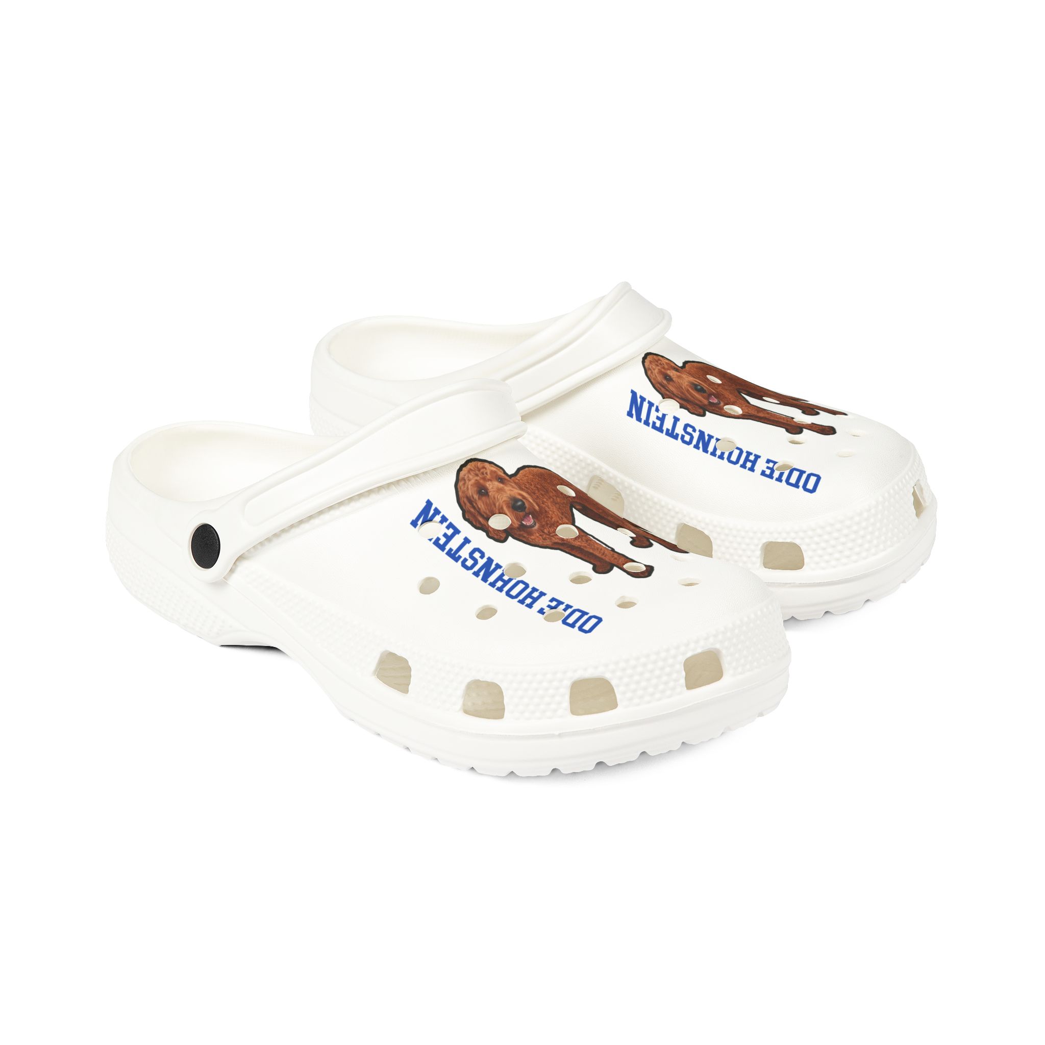 EVA Foam Rubber Shoes — character_name_vertical in White